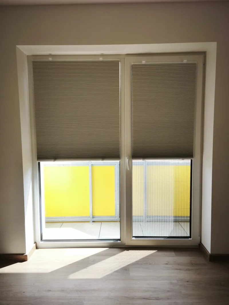Plisé rolety (žaluzie), realizace Brno – Zábrdovice