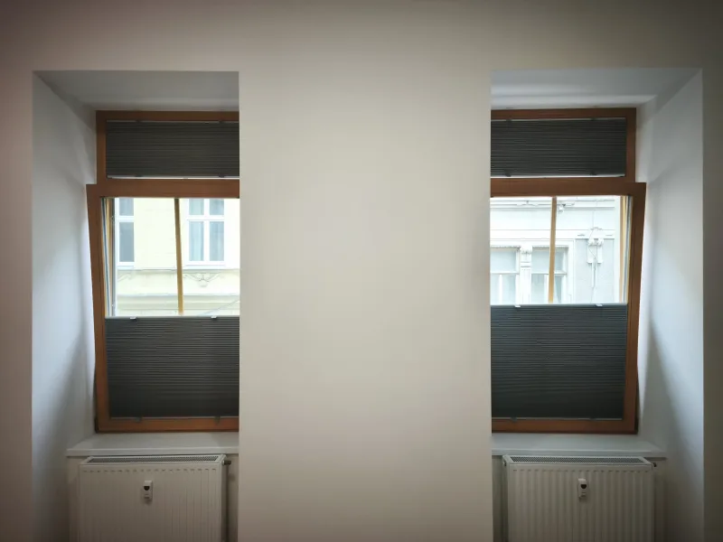 Plisé rolety (žaluzie), realizace Brno – Zábrdovice