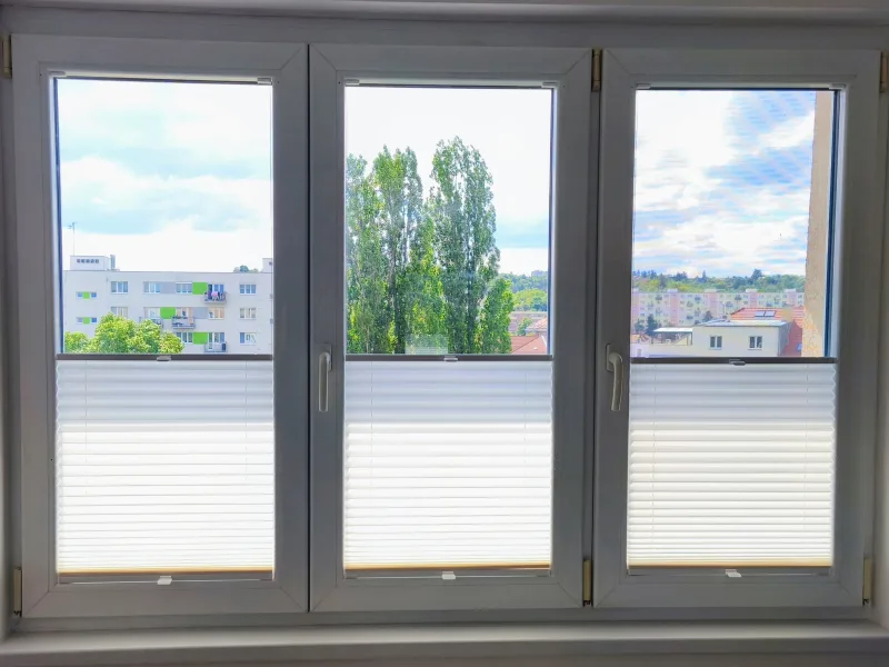 Plisé rolety (žaluzie), realizace Brno – Štýřice