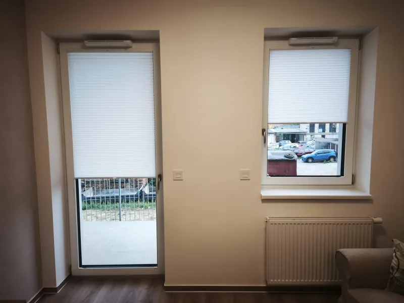 Plisé rolety (žaluzie), realizace Brno – Ponava