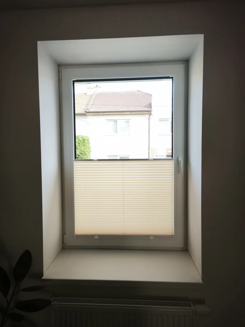 Plisé rolety (žaluzie), realizace Šlapanice
